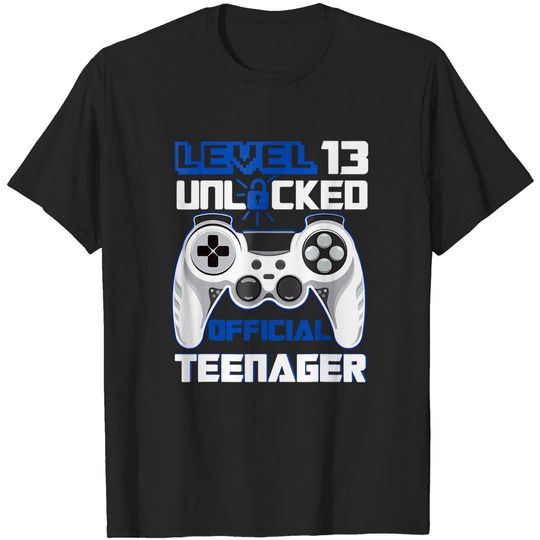 Discover Level 13 Unlocked Official Teenager 13th Gamer T-Shirt