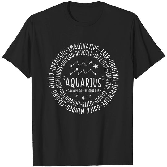 Discover Aquarius Zodiac Aquarius Personality Star Sign T Shirt