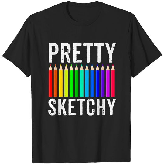 Discover Kokopelli Art T-Shirt Pretty Sketchy Fun Art Lover Colored Pencils Artists Gift