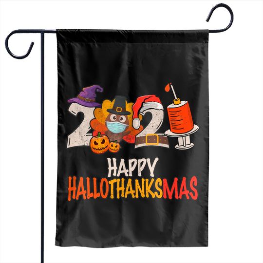 Discover Happy Hallothanksmas 2021 Thanksgiving Garden Flags