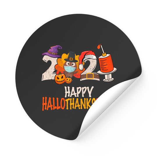 Discover Happy Hallothanksmas 2021 Thanksgiving Stickers