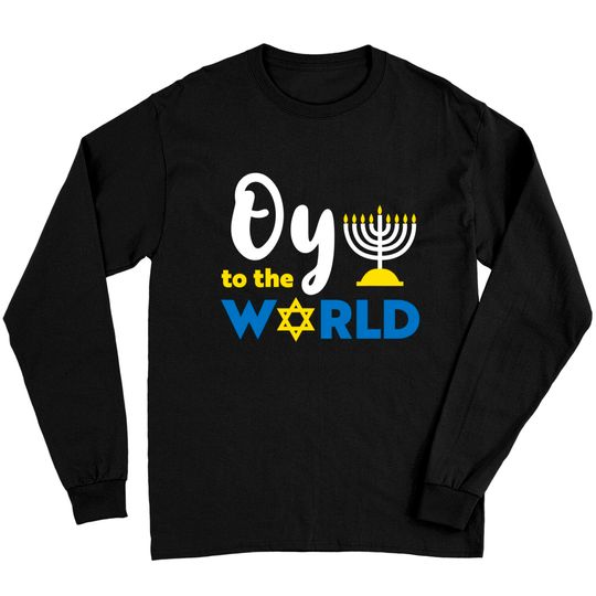 Discover Oy To The World Hanukkah Long Sleeves