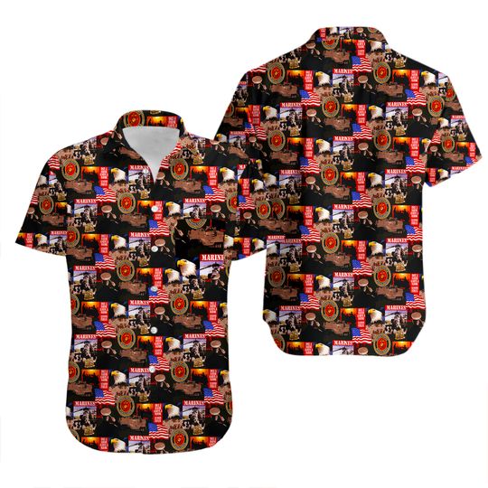Discover US Marines Hawaiian Shirt