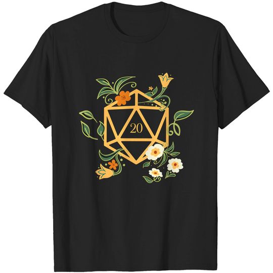 Discover Polyhedral D20 Dice for Plant Lovers - Dungeons And Dragons - T-Shirt