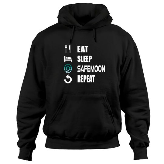 Discover Eat Sleep Safemoon Repeat Crypto Pullover Hoodie