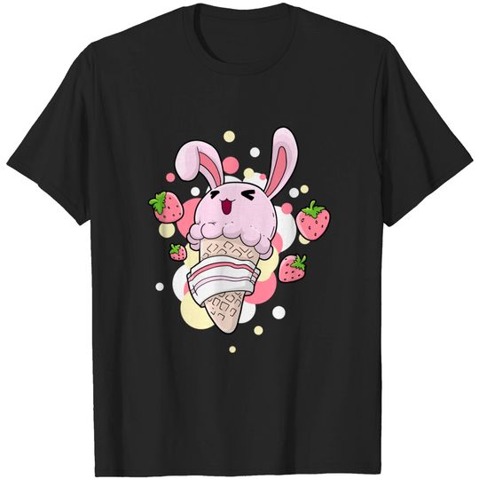 Discover Bunny Strawberry Ice Cream Pastel Goth - Bunny - T-Shirt
