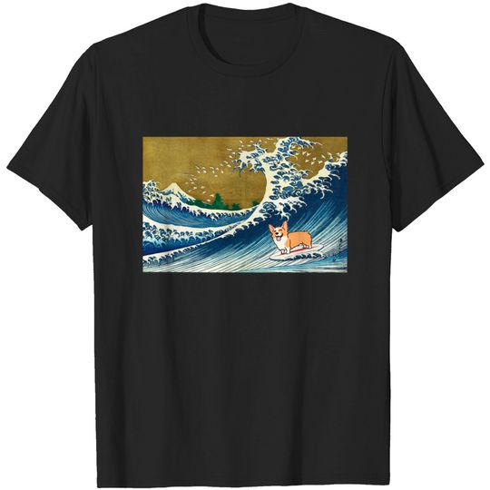 Discover Corgi Surfing T-Shirt
