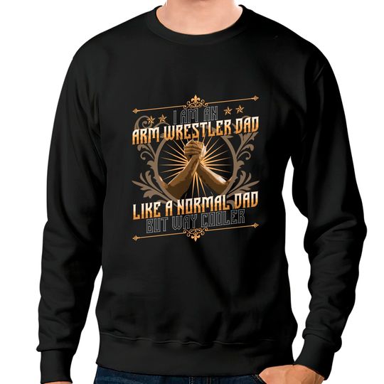 Discover Arm Wrestling Table Sweatshirt  Funny  Dad Muscle Fitness Champions