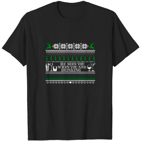 Discover Ugly Christmas Drinking Sweater - Ugly Sweater Christmas - T-Shirt