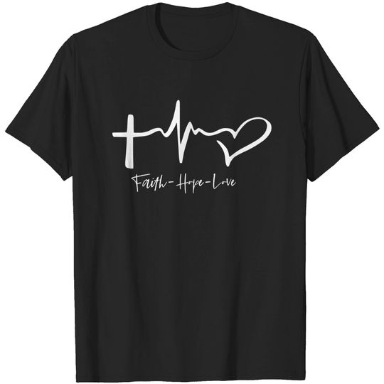 Discover Faith Hope Love Christian Tattoo Style Inspirational T-Shirt