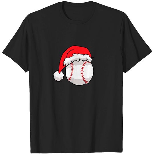 Discover Christmas Baseball Santa Hat T-Shirt