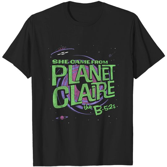 Discover The B-52's Planet Claire Black T-Shirt