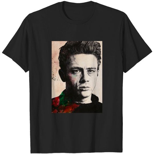 Discover Giant | James Dean realistic portrait | bkg - James Dean - T-Shirt