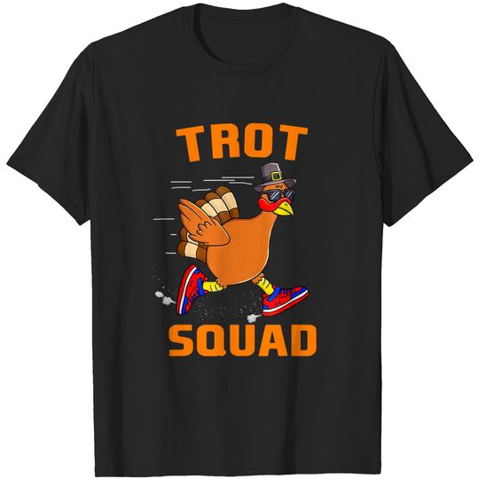 Discover Turkey Trot Squad Funny Thanksgiving Day Run Pilgrim Gift T-Shirt