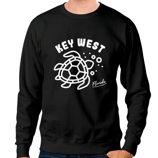 Discover Key West Florida Sea Turtle Souvenir Sweatshirts