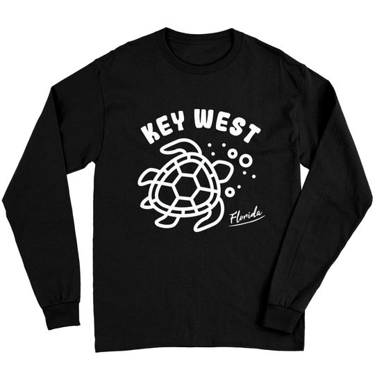 Discover Key West Florida Sea Turtle Souvenir Long Sleeves
