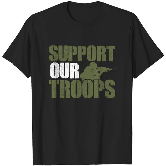 Discover Vintage US Military Deployed Support Our Troops T-Shirt
