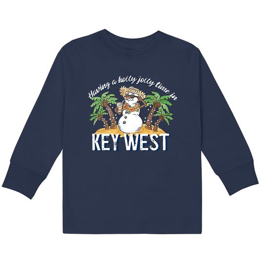 Discover Having A Holly Jolly Time In Key West Men's Kids Long Sleeve T-Shirts