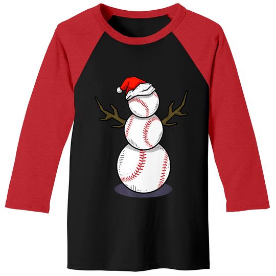 Discover Christmas Summer Baseball Snowman Party Baseball Tees