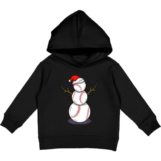 Discover Christmas Summer Baseball Snowman Party Kids Pullover Hoodies
