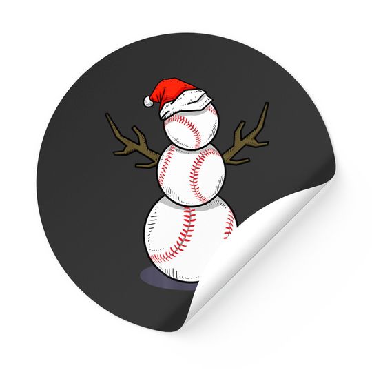 Discover Christmas Summer Baseball Snowman Party Stickers