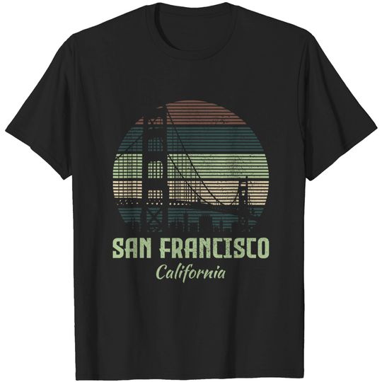 Discover San Francisco California Golden Gate Bridge Vintage Gift T-Shirt