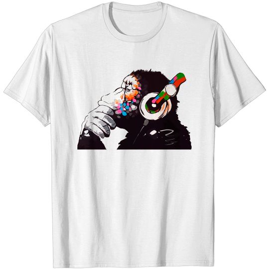 Discover BANKSY DJ Monkey Thinker - Banksy - T-Shirt