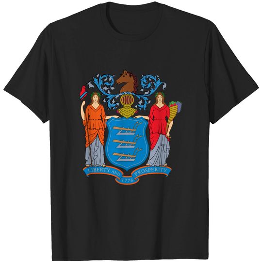 Discover New Jersey Flag - New Jersey - T-Shirt