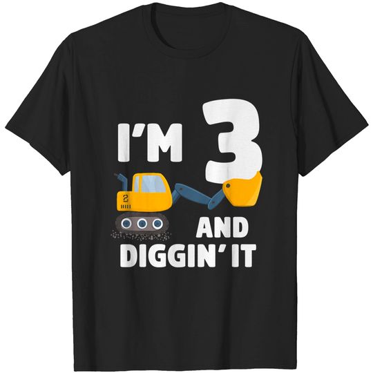 Discover Kids Construction Truck 3rd Birthday T-Shirt