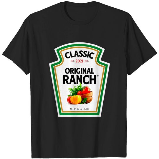Discover Mustard Bottle T-Shirt Ranch Sauce Green Salad Dressing Halloween Costume Matching