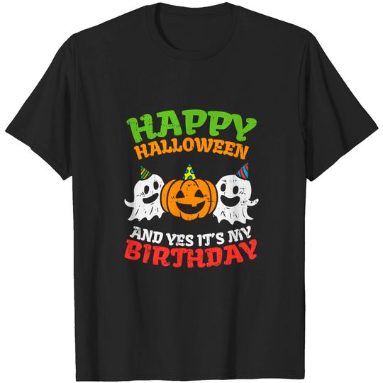 Discover Happy Halloween It's My Birthday Born On Girl Boy Party Gift T-Shirt