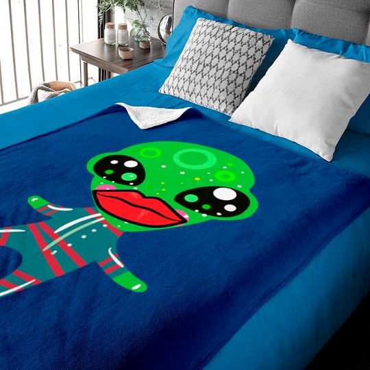 Discover Alien with Big Mouth Filter - Big Mouth Filter - Baby Blankets