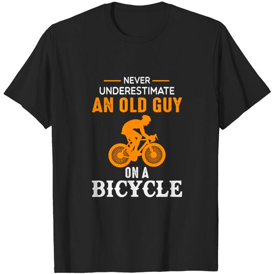 Discover Never Underestimate An Old Guy On A Bicycle T-Shirt