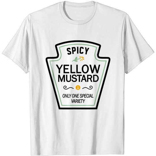 Discover Mustard Bottle T-Shirt Mustard Condiments Group Halloween Costumes