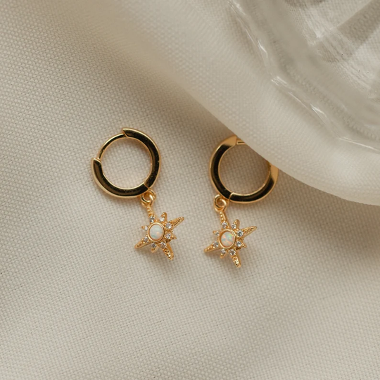 Discover Starburst Minimalist Huggie Earrings
