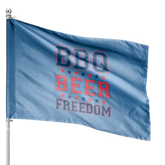 Discover BBQ Beer Freedom House Flags