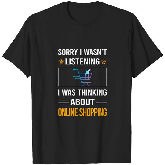 Discover Funny Listening Online Shopping Shopper - Online Shopping - T-Shirt