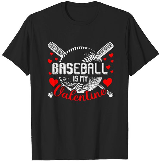 Discover Valentine's Day Baseball Is My Valentine Boys Girls Teenager T-Shirt