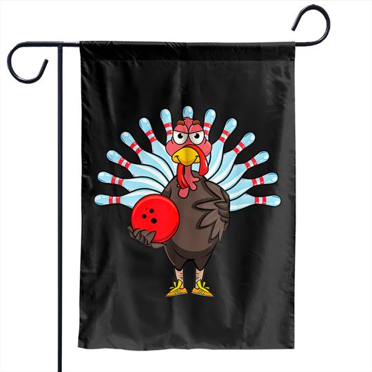 Discover Thanksgiving Turkey Bowling Pin Matching Team Garden Flags