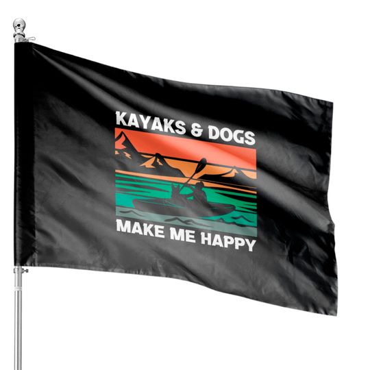 Discover Funny Kayaking Kayak House Flags