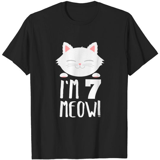 Discover Kids Cat Birthday 7th Birthday: Age 7 Years T-Shirt