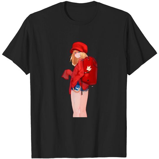 Discover Red Backpack Girl - E Girl - T-Shirt