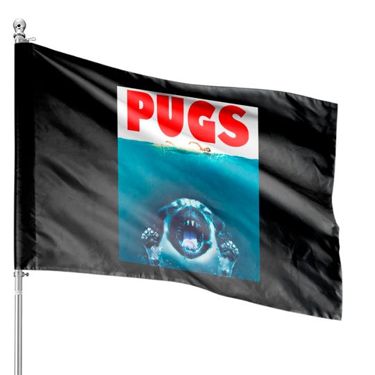 Discover Jaws - Pug Version - Jaws Pugs - House Flags