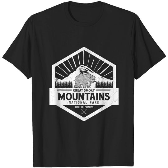 Discover Great Smoky Mountains National Park US Black Bears Vintage T-Shirt