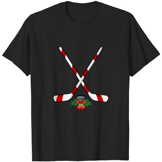 Discover Ice Hockey Christmas  Candy Stick T-Shirt