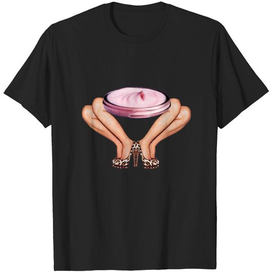 Discover Face Cream on High Heels - Cream - T-Shirt