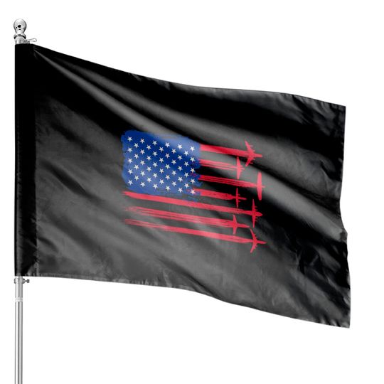 Discover Aircraft American Flag Airplane Pilot Aviation House Flags