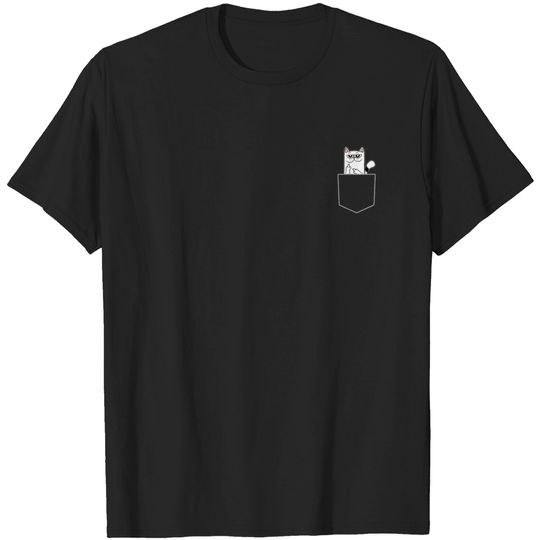 Discover Cat Flipping Off T-Shirt Cat in Pocket Giving the Finger