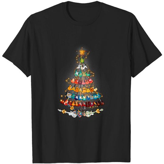 Discover Christmas Guitar Tree T-Shirt