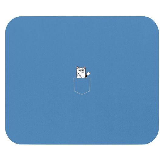 Discover Cat Flipping Off Mouse Pads Cat in Pocket Giving the Finger